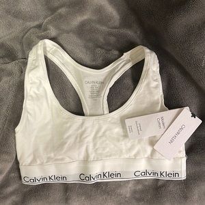 CALVIN KLEIN - NWT White Unlined Bralette